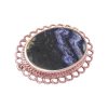 Rose Gold Blue John Oval Brooch