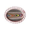Rose Gold Fordite Oval Brooch