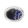 Silver Blue John Oval Brooch