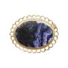 Yellow Gold Blue John Oval Brooch