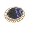Yellow Gold Blue John Oval Brooch