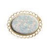 Yellow Gold Opalite Sun Ice Oval Brooch