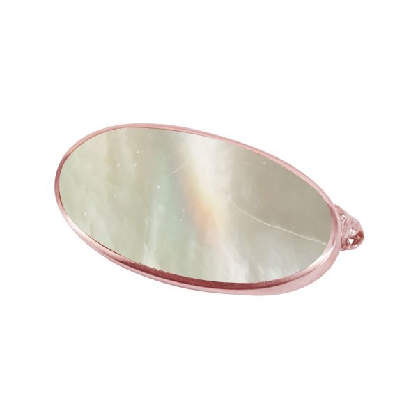 Rose Gold Mother of Pearl Oval Brooch