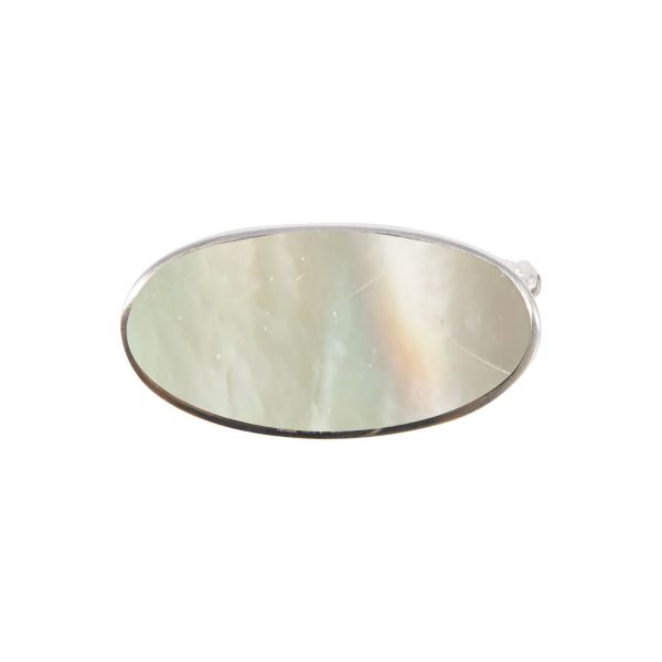 Silver Mother of Pearl Oval Brooch