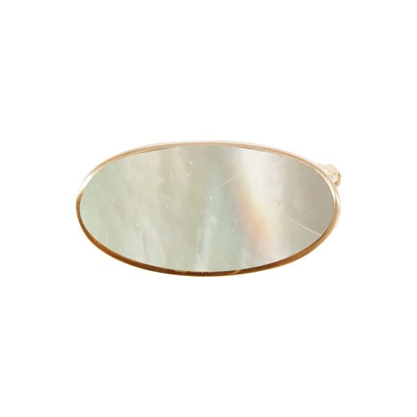 Yellow Gold Mother of Pearl Oval Brooch