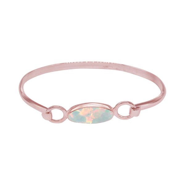 Rose Gold Opalite Oval Bangle