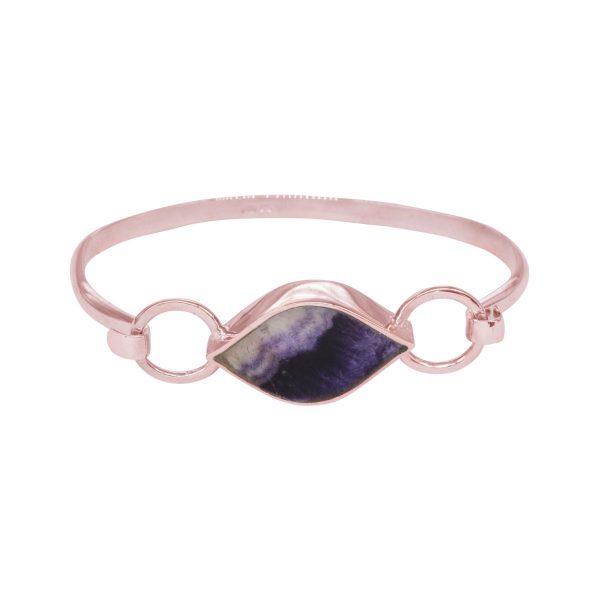 Rose Gold Blue John Bangle