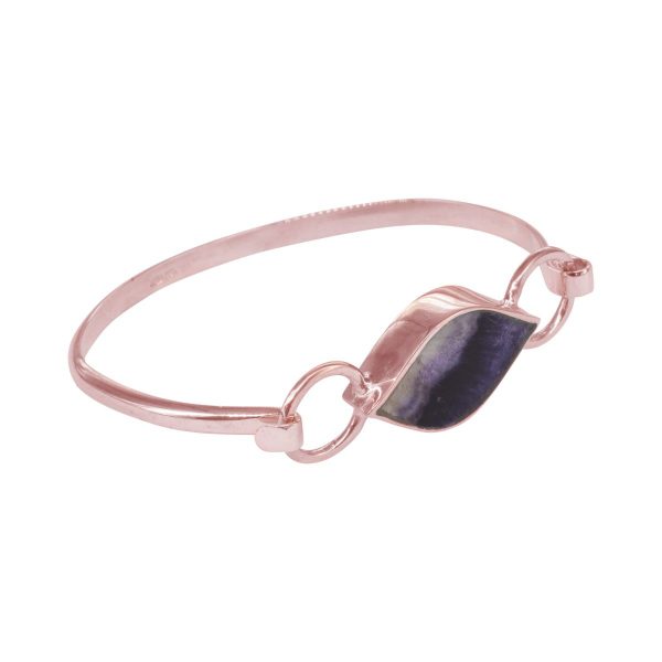 Rose Gold Blue John Bangle