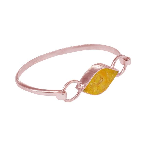 Rose Gold Bumblebee Jasper Bangle