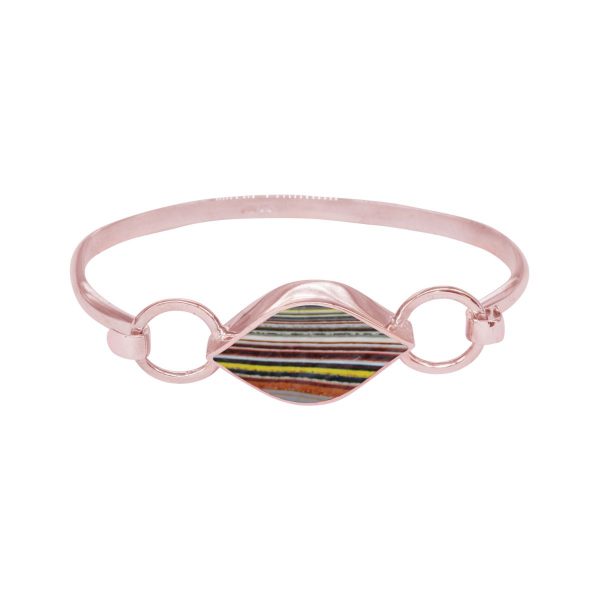 Rose Gold Fordite Bangle