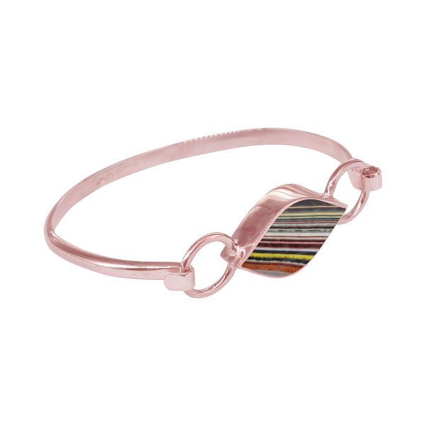 Rose Gold Fordite Bangle