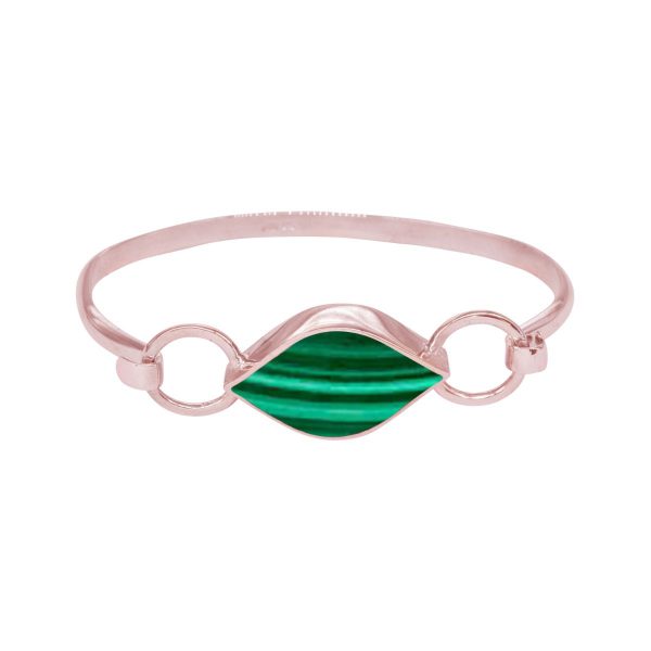 Rose Gold Malachite Bangle