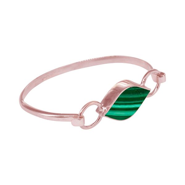 Rose Gold Malachite Bangle