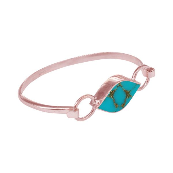 Rose Gold Turquoise Bangle