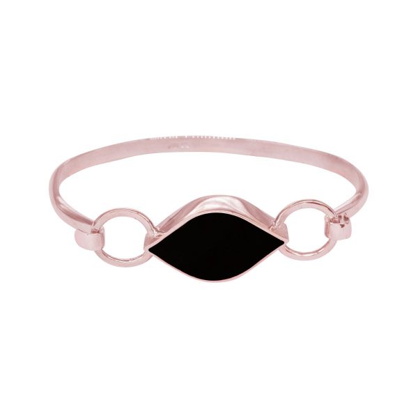 Rose Gold Whitby Jet Bangle