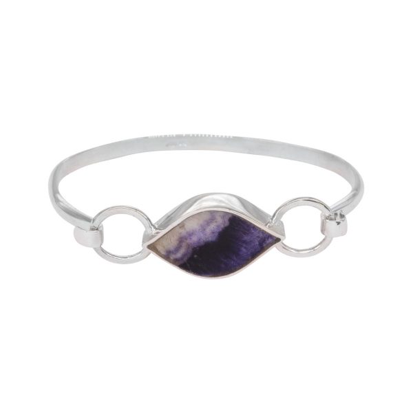 Silver Blue John Bangle