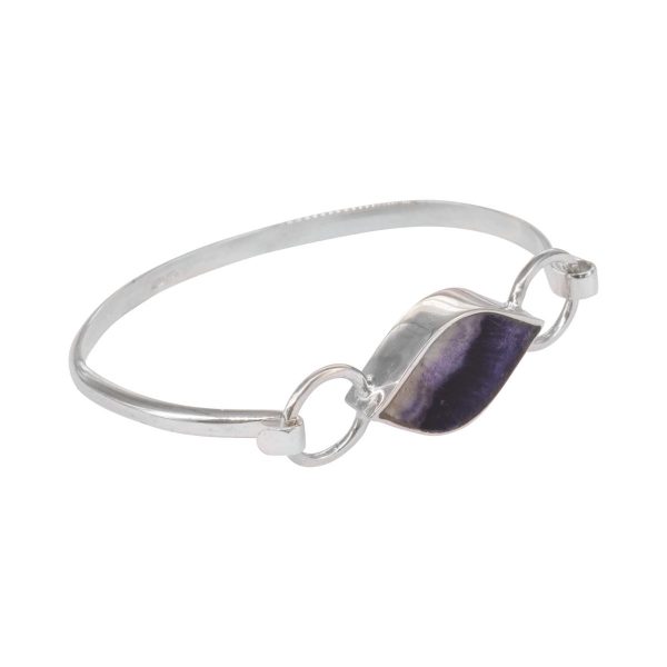 Silver Blue John Bangle