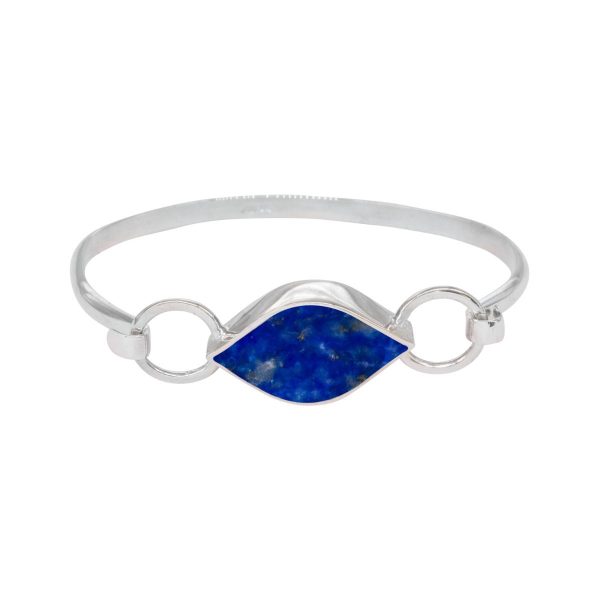 Silver Lapis Bangle