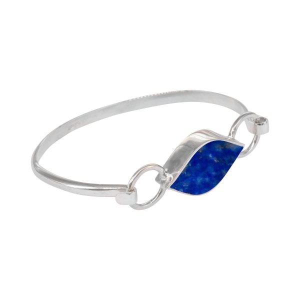 Silver Lapis Bangle