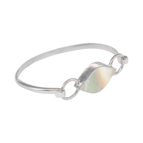 Silver Mother of Pearl Bangle