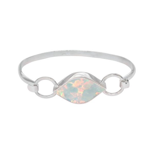 Silver Opalite Sun Ice Bangle