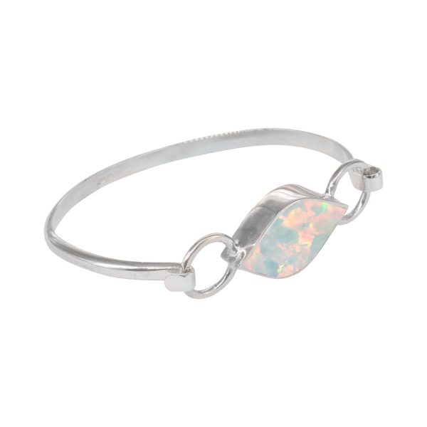 Silver Opalite Sun Ice Bangle