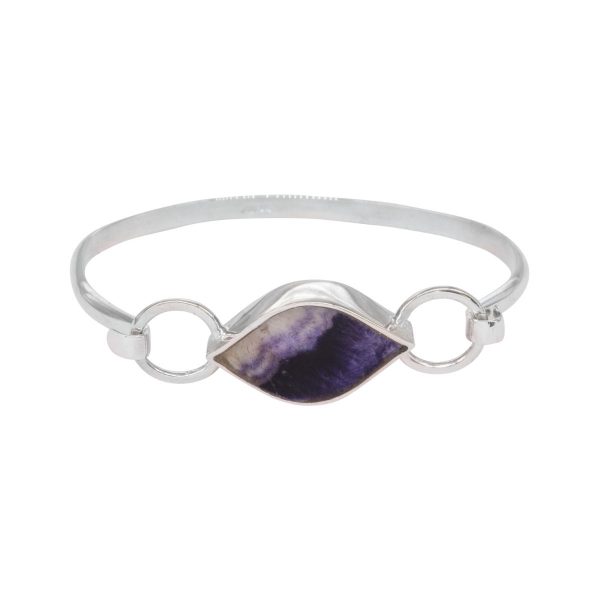 White Gold Blue John Bangle