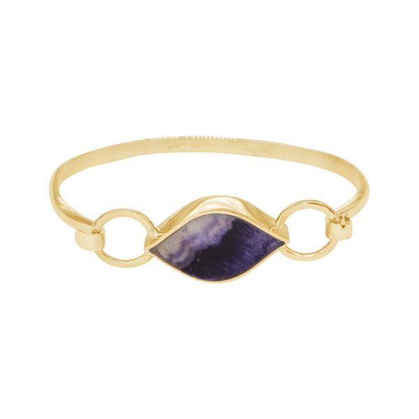 Yellow Gold Blue John Bangle