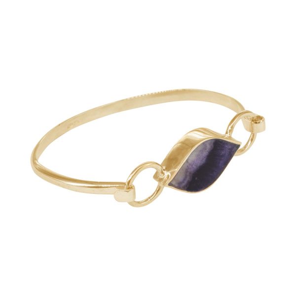 Yellow Gold Blue John Bangle