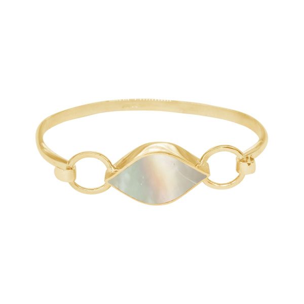 Yellow Gold Mother of Pearl Bangle