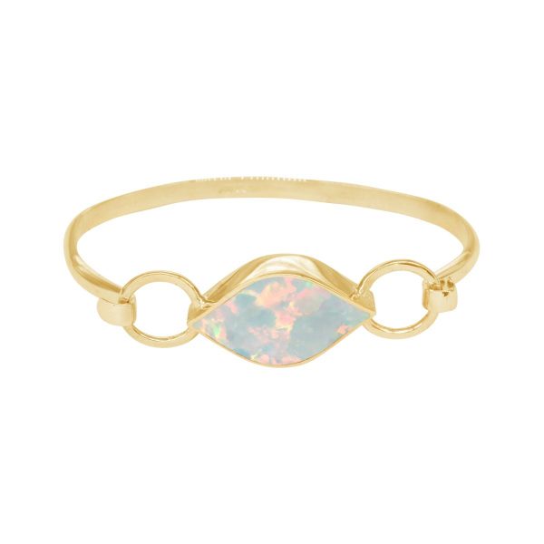 Yellow Gold Opalite Sun Ice Bangle