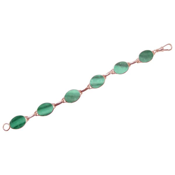 Rose Gold Malachite Bracelet