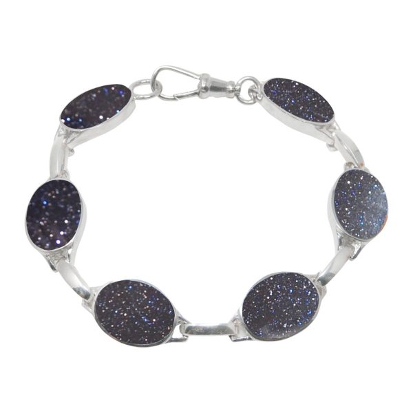 Silver Blue Goldstone Bracelet