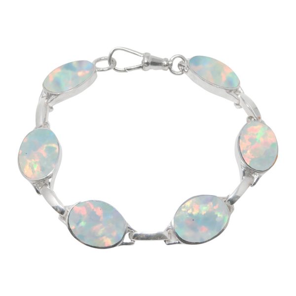 Silver Opalite Sun Ice Bracelet