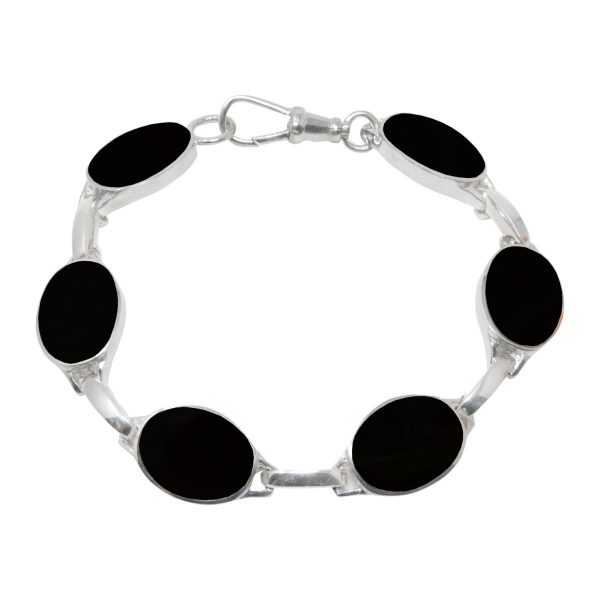 Silver Whitby Jet Bracelet