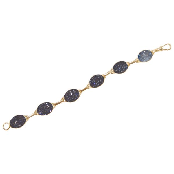 Yellow Gold Blue Goldstone Bracelet