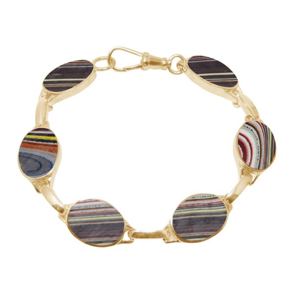 Yellow Gold Fordite Bracelet