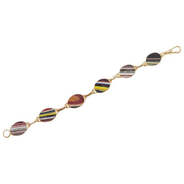 Yellow Gold Fordite Bracelet