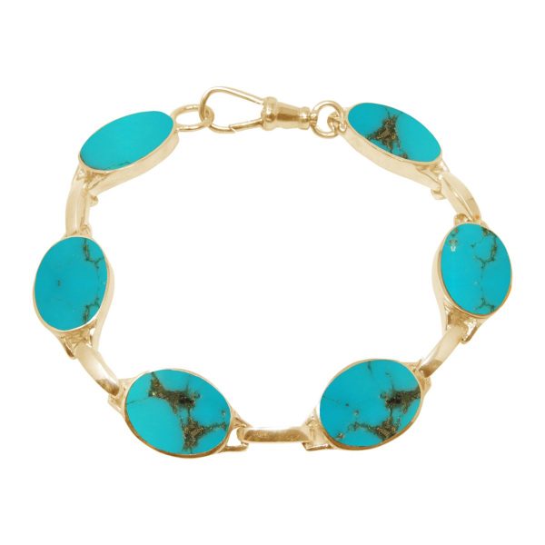 Yellow gold Turquoise Bracelet