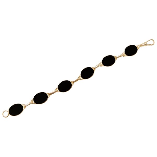 Yellow Gold Whitby Jet Bracelet