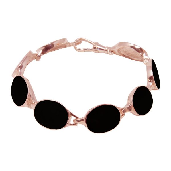 Rose Gold Whitby Jet Bracelet