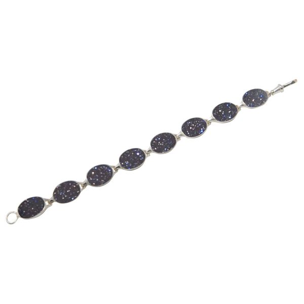 Silver Blue Goldstone Bracelet