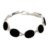 Silver Whitby Jet Bracelet