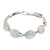 White Gold Opalite Sun Ice Bracelet