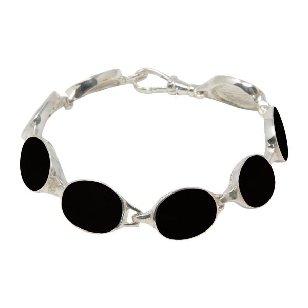 White Gold Whitby Jet Bracelet