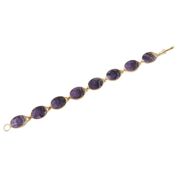 Yellow Gold Blue John Bracelet