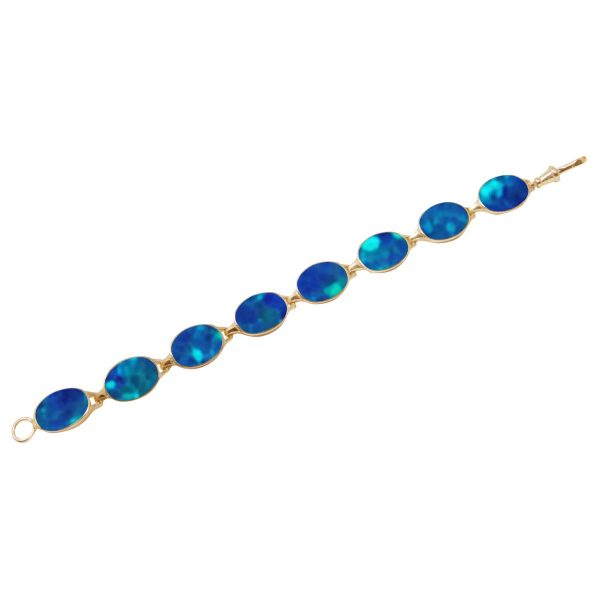 Yellow Gold Opalite Cobalt Blue Bracelet