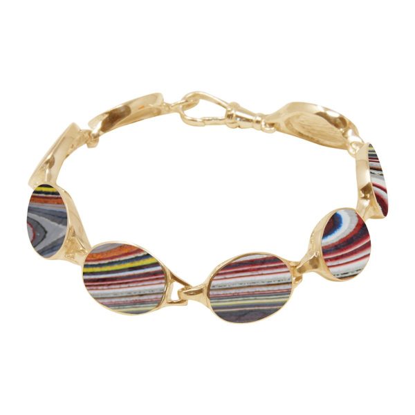 Yellow Gold Fordite Bracelet