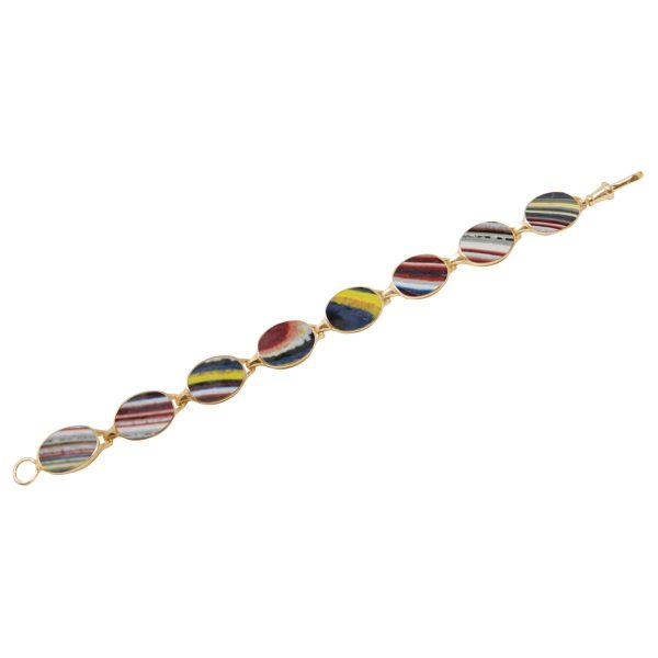 Yellow Gold Fordite Bracelet