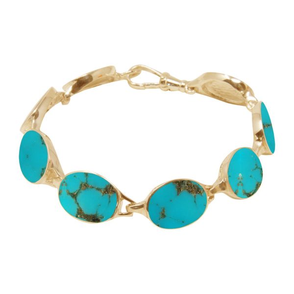 Yellow Gold Turquoise Bracelet